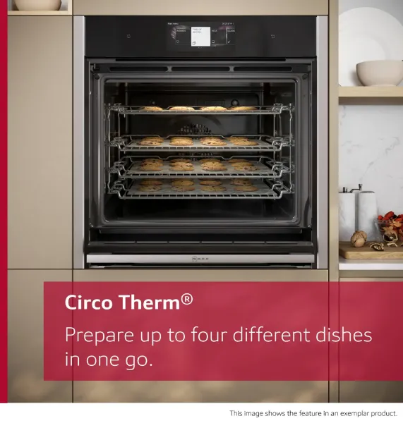 Neff B69VS7MY0A Flex Design N90 60cm Built-In Oven with Added Steam Function