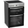 Indesit IDE6VDCS1 60cm Electric Double Cooker with Ceramic Hob in Silver