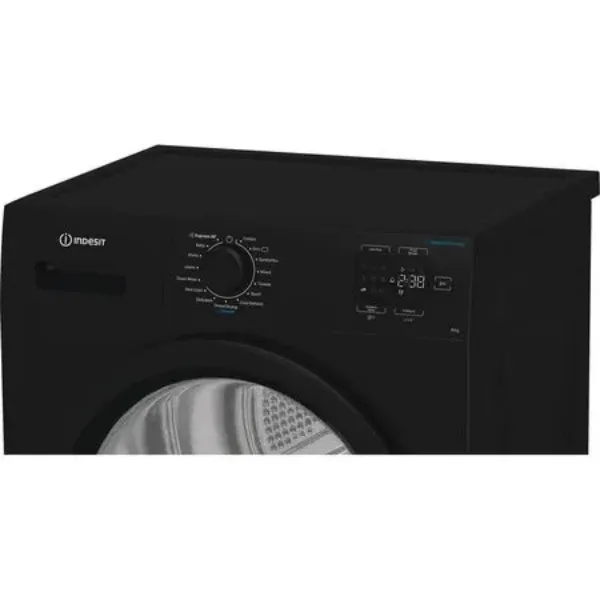Indesit CYSD82DBBUK 8kg Heat Pump Tumble Dryer with Steam Technology in Black