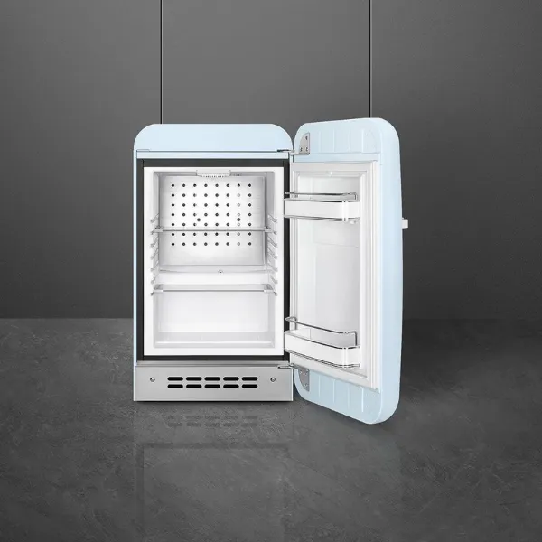 Smeg FAB5RPB6 40cm 50s Style Right Hand Hinged Free Standing Refrigerator In Pastel Blue