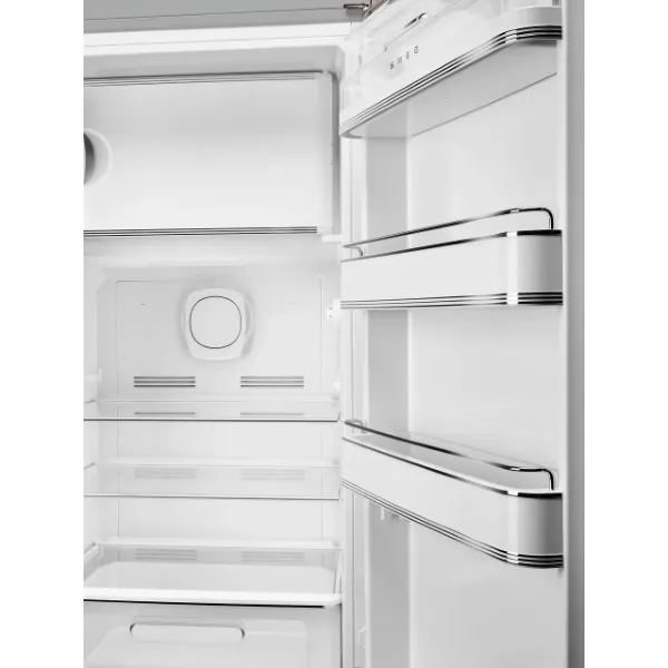Smeg FAB28RSV6 60cm 50’s Style Right Hand Hinged Free Standing Refrigerator In Silver