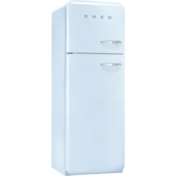 	Smeg FAB30LPB6UK 60cm 50’s Style Fridge Freezer Left Hand Hinged In Pastel Blue