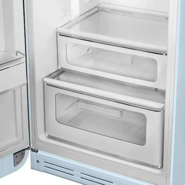 Smeg FAB30LPB6UK 60cm 50’s Style Fridge Freezer Left Hand Hinged In Pastel Blue