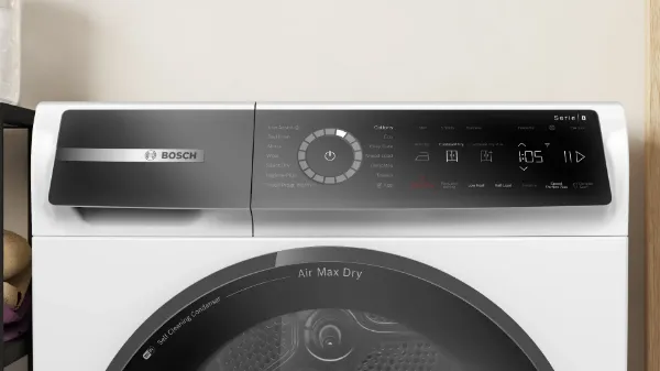 Bosch WRB247C9GB Series 8 9kg Heat Pump Tumble Dryer in White