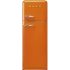 Smeg FAB30ROR6UK 60cm 50’s Style Fridge Freezer Right Hand Hinged In Orange