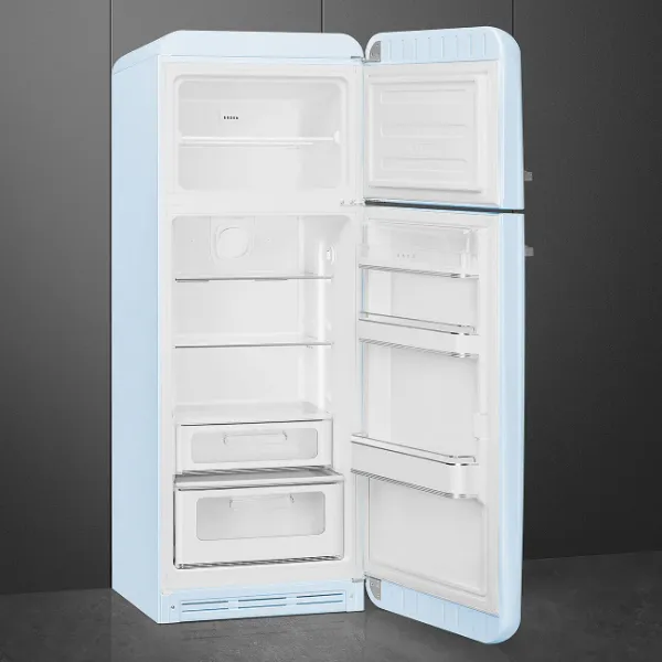 Smeg FAB30RPB6UK 60cm 50’s Style Fridge Freezer Right Hand Hinged In Pastel Blue