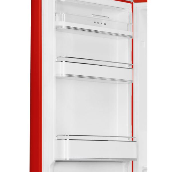 Smeg FAB32LRD6UK 60cm 50's Style Fridge Freezer Left Hand Hinge in Red