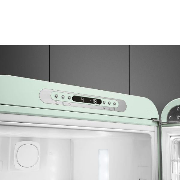 Smeg FAB32RPG6UK 60cm 50s Style Fridge Freezer Right Hand Hinge In Pastel Green