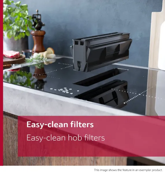 Neff V68YYX4C0 Flex Design 80cm Induction hob with Integrated Ventilation System in Black