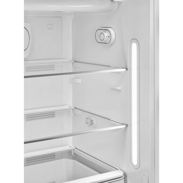 Smeg FAB28LOR6 60cm 50s Style Fridge with Icebox Left Hand Hinge In Orange