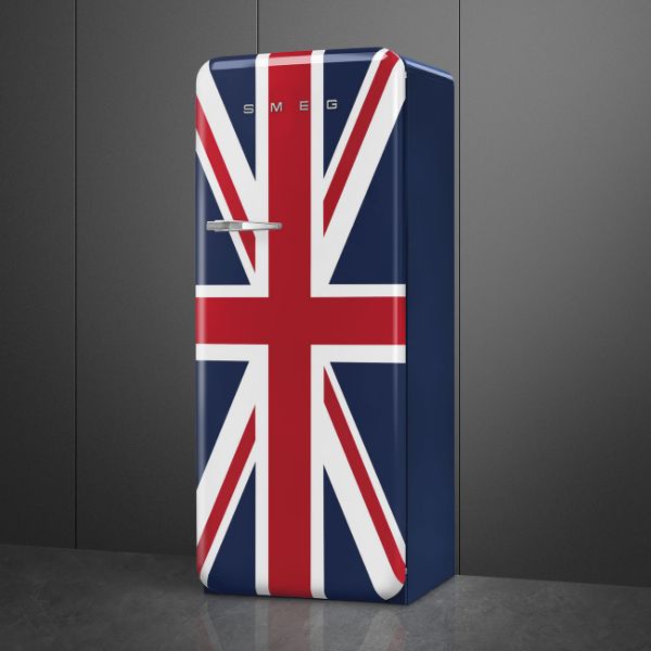 Smeg FAB28RDUJ6 60cm 50s Style Fridge with Icebox Right Hand Hinge In Union Jack