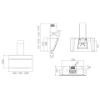 Elica ASC-AT-BLK-80 Ascent @ 80cm Wide Wall Mounted Hood - Black