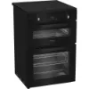Hotpoint HDE6IDC2B1 60cm Electric Double Cooker with Induction Hob in Black