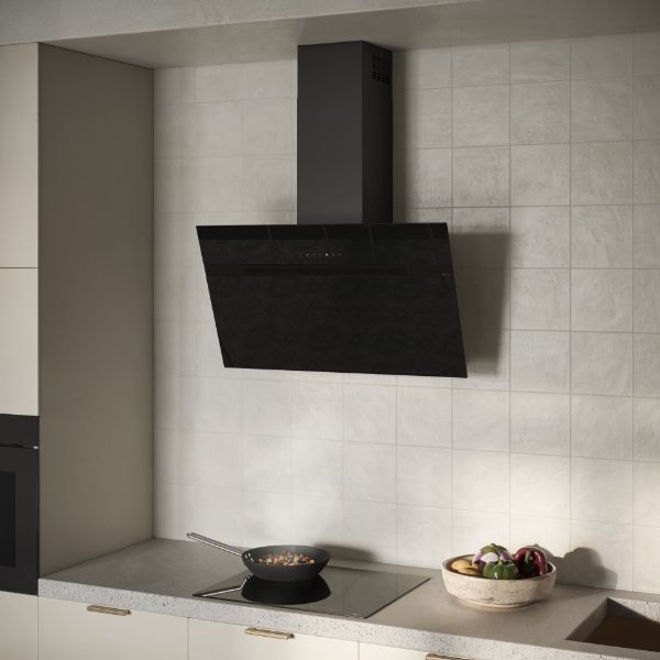 Elica NEAT-BLK-90 90cm Wall Mounted Cooker Hood in Black