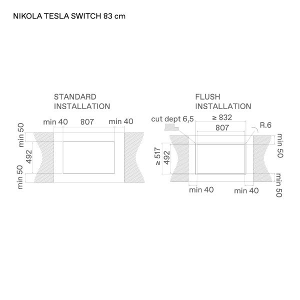 Elica NT-SWH-EVO-WH NikolaTesla Switch Evo 83cm Venting Hob in White