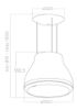 Elica SHINING-RUST 50cm Ceiling-Mounted Pendant Cooker Hood in Rust Finish