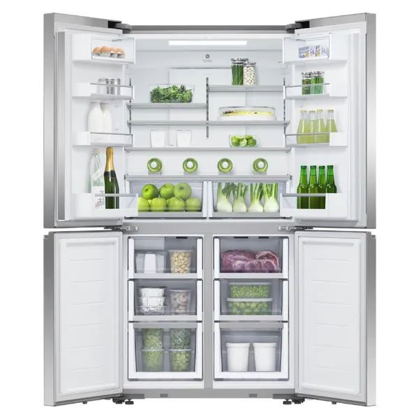 Fisher & Paykel RF605QNUVX1 90.5cm Quad Door Frost Free Fridge Freezer in Stainless Steel