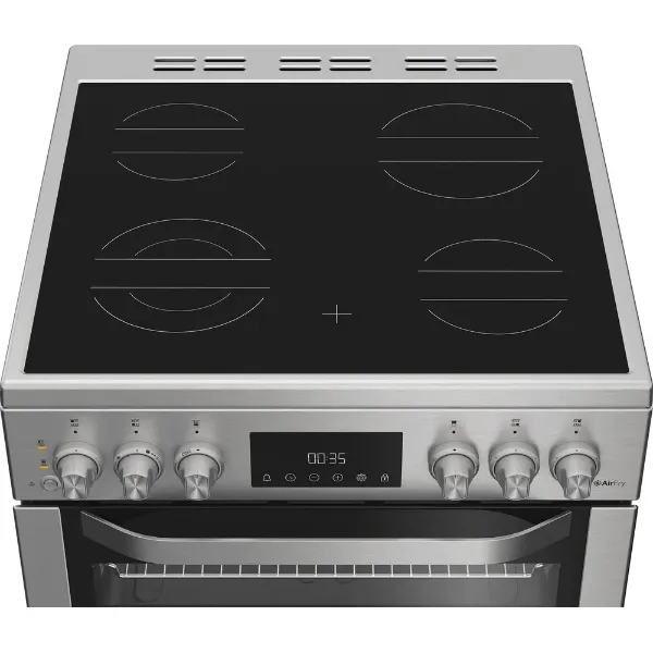 Hotpoint HDE6VDCASX 60cm Electric Double Cooker with Air Fry in Stainless Steel