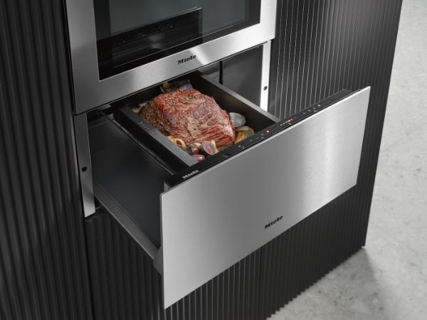 Miele ESW7120 29cm High Handleless Gourmet Warming Drawer in Stainless Steel/Clean Steel