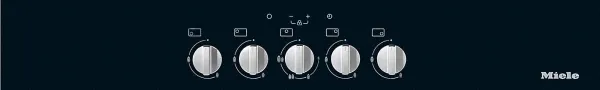 Miele KM3034-1 81cm 5 Burner Gas on Glass Hob in Black