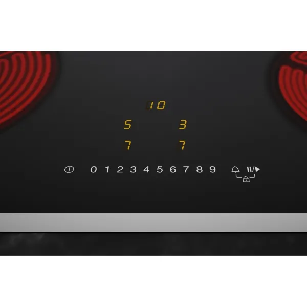 Miele KM6520FR 60cm 4 Zone Ceramic Hob in Black with Stainless Steel Trim