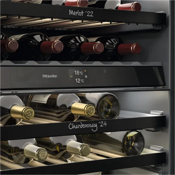 Miele KWTUS7074F OBSW Built-In Wine Cooler in Obsidian Black 