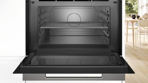 Bosch CEG732XB1B Series 8 Built-in Microwave Oven with Grill in Black