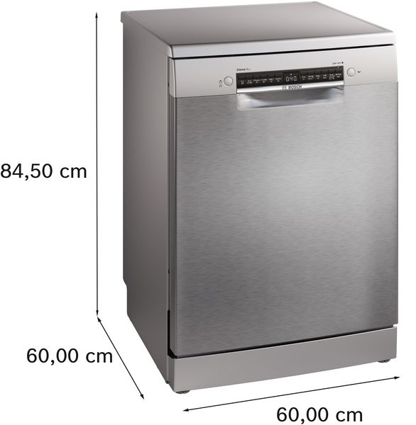 Bosch SMS4EKI06G Freestanding Dishwasher with 13 Place Settings in Silver Inox