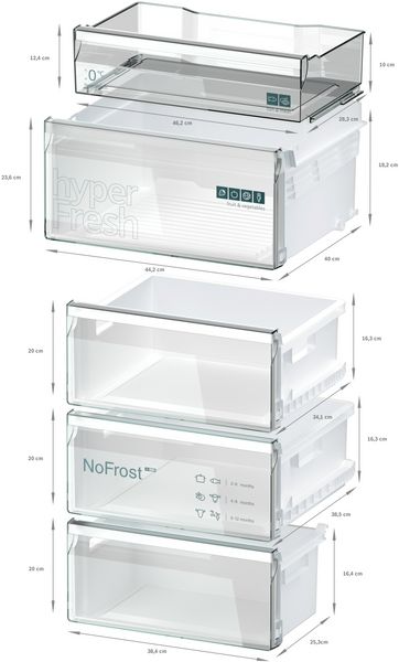 Siemens KG39NXXDFG Freestanding Fridge Freezer in Black inox-antifingerprint coating