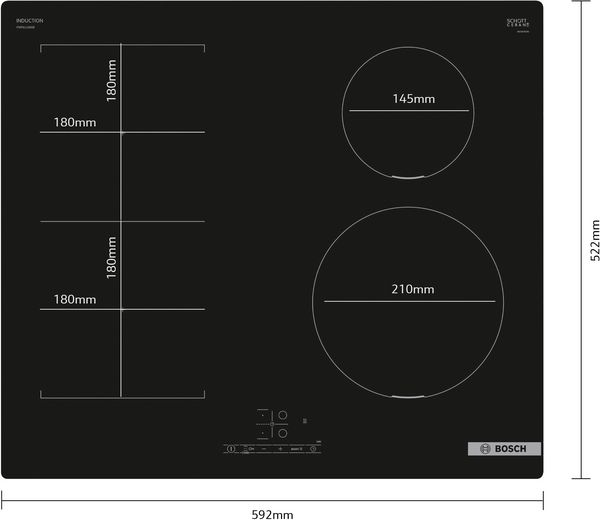 Bosch PWP611BB5B 60cm Induction Hob in Black