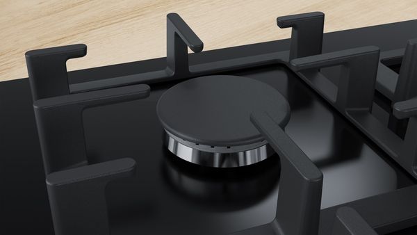 Bosch PPP6A6B90 60cm Gas Hob with FlameSelect in Black Tempered Glass 