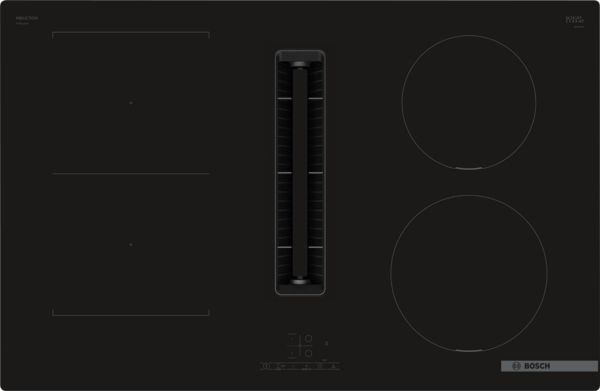 Bosch PVS811B16E Induction Hob with Integrated Ventilation System in Black