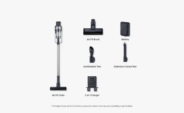 Samsung VS15A6031R4/EU  JetTM 60 Turbo Cordless Stick Vacuum Cleaner - 40 Minutes Run Time - Teal Violet