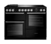 Rangemaster 16437 Nexus OC 110 Induction Range Cooker with Proving Drawer in Gloss Black with Chrome Trim -  NEXO110EIPGBL/CM1