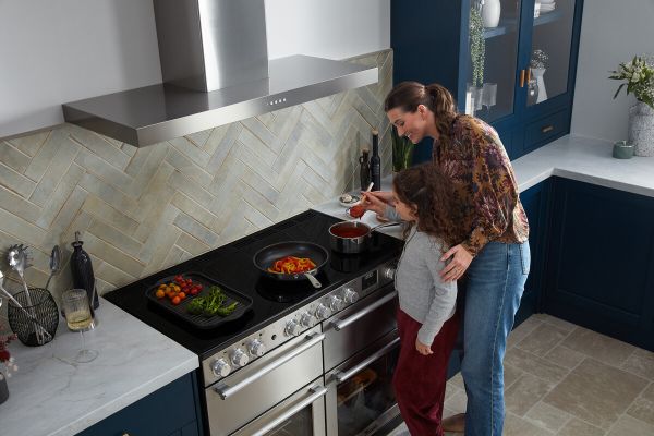 Rangemaster 16478 Nexus BC 110 Induction Range Cooker with Slow Cook Oven in Stainless Steel with Chrome Trim - NEXB110EISTST/CM1