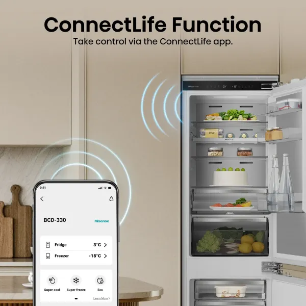 Hisense RB5B250SSWC1 Integrated 60/40 Total No Frost Smart Fridge Freezer
