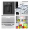 Hisense RQ5P470SYFD Total No Frost American Fridge Freezer - Black