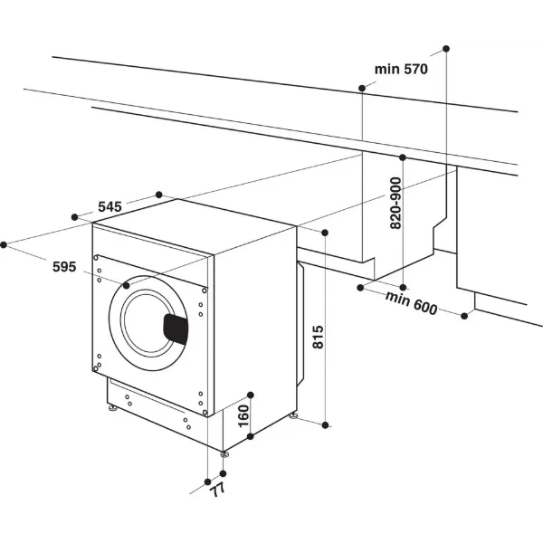 Indesit BIWDIL75148UK 7kg/5kg 1400 Spin Washer Dryer - White