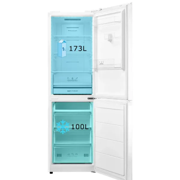 Midea MDRB379FGD01 54.7cm 60/40 Total No Frost Fridge Freezer - White