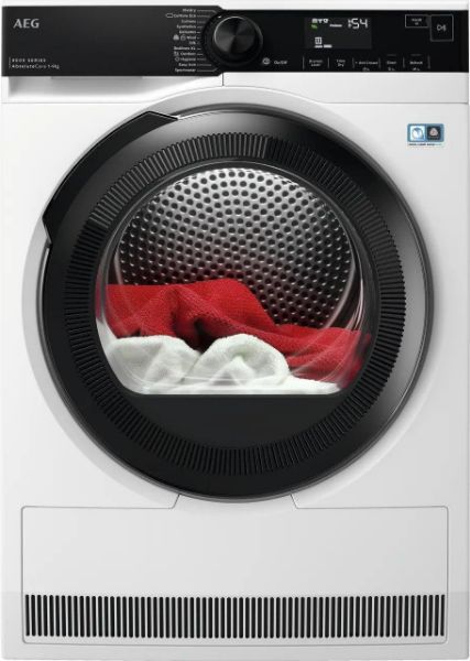 AEG TR849P4B 8000 AbsoluteCare® 9kg Heat Pump Tumble Dryer White_Front View