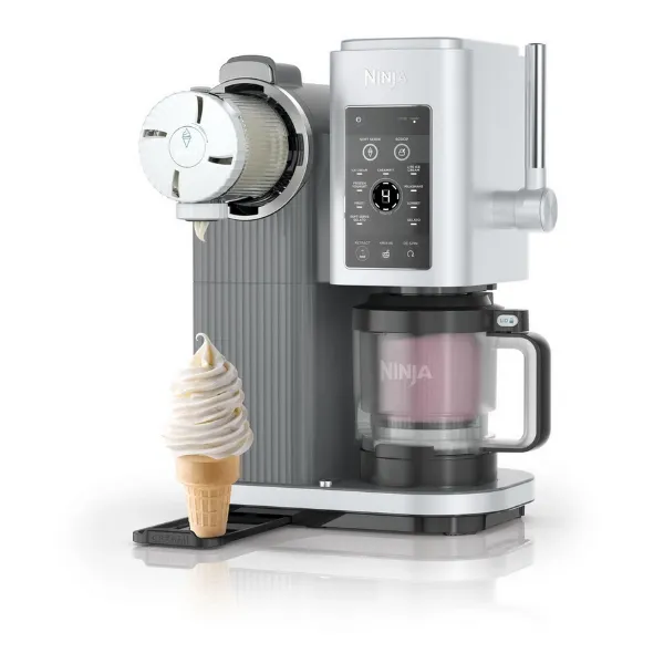 Ninja NC701UK Swirl by CREAMi 13-in-1 Soft Serve & Ice Cream Maker - Platinum Silver