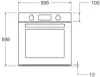 Bertazzoni FMOD6115PLB2 Modern Series 60cm Built-In Pyrolytic Oven in Black Glass