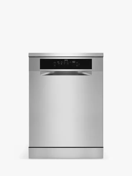 AEG FFB76727PM 7000 GlassCare Full Size Dishwasher Stainless Steel_Front View