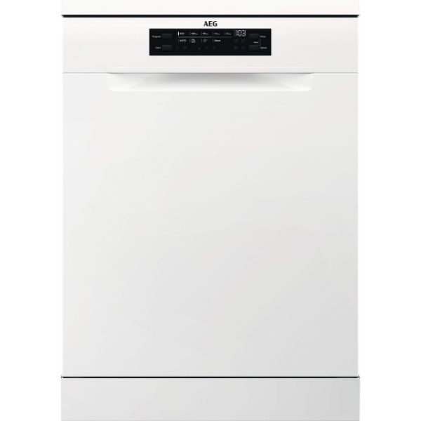 AEG FFB75727PW 7000 GlassCare SatelliteClean® 14 Place Setting Freestanding Dishwasher White_Front View