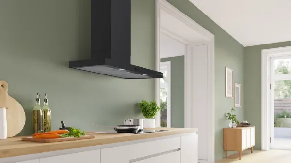 Bosch DWB95CC60B Series 4 90 cm Wall-mounted Cooker Hood in Matt Black 