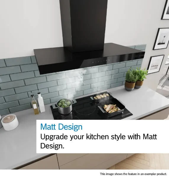 Bosch DWB65CC60B Series 4 60 cm Wall-mounted Cooker Hood in Matt Black 