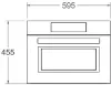 Bertazzoni FHER4077MTAG3 Heritage Series TFT 45cm Built-In Combi Microwave in Ivory/Gold