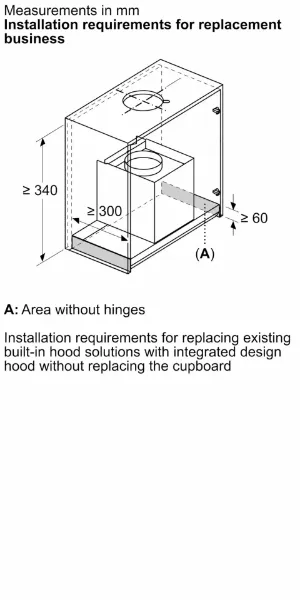 Bosch DBB85CC60B Integrated Design Hood in Matt Black 
