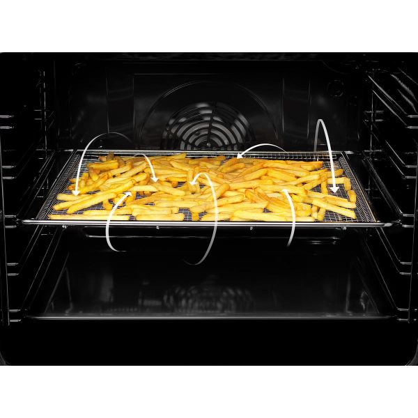 AEG CCX6740ACW 6000 SteamBake 60cm Freestanding Electric Ceramic Cooker White_Open Main Oven View