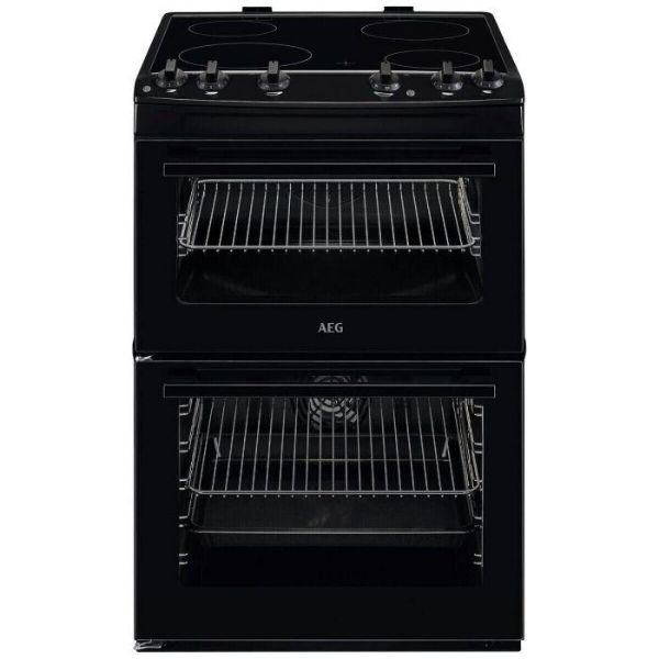 AEG CCX6501ACB 5000 SurroundCook 60cm Freestanding Electric Ceramic Cooker Black_Front View